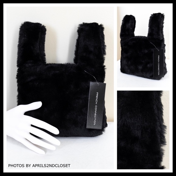 FRENCH CONNECTION BLACK MINI BAG WRISTLET A3C - Picture 4 of 8